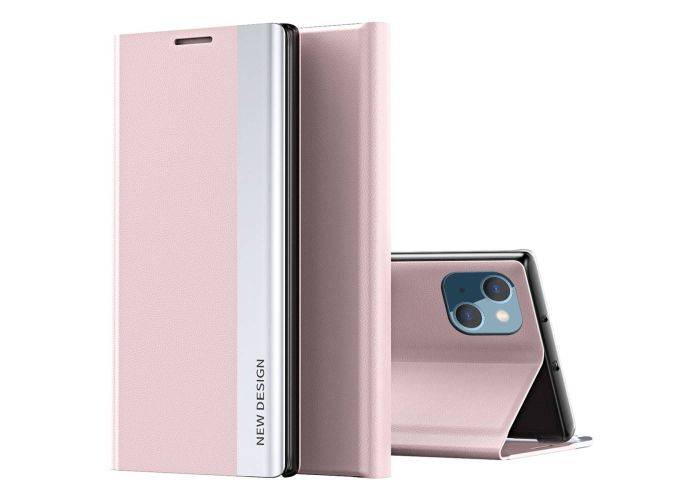 iPhone 14 - Slim læder flip cover - Pink