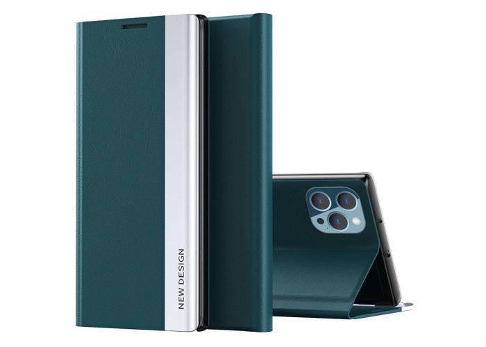 iPhone 14 Pro Max - Slim læder flip cover - Grøn