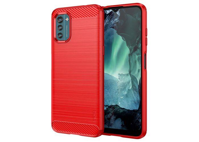 Nokia G11 / G21 - MOFI gummi cover i Børstet design - Rød