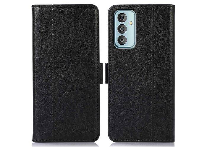 Samsung Galaxy M13 4G - Vintage læder cover / pung - Sort