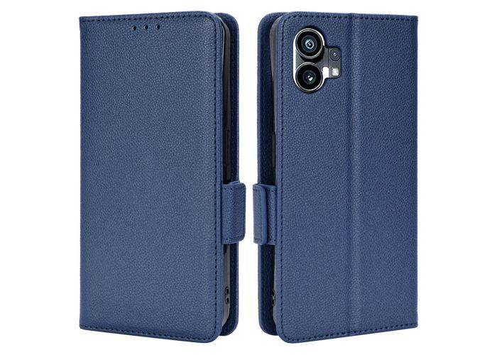 Nothing phone (1) 5G - Læder cover / pung - Mørkeblå