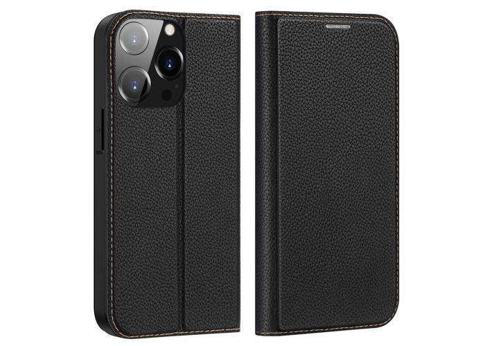 iPhone 14 Pro - DUX DUCIS Skin X2 læder cover - Sort
