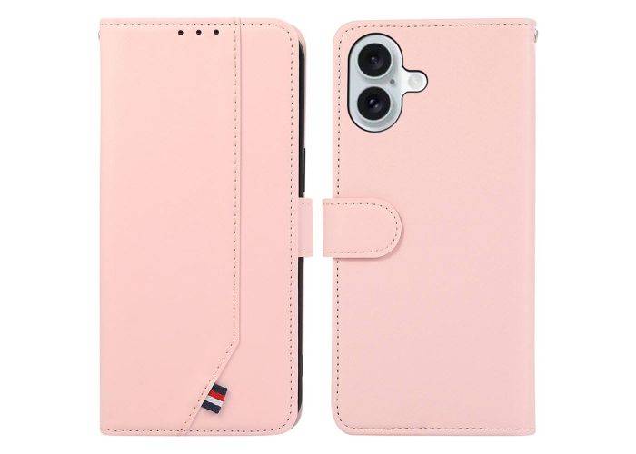 iPhone 16 - RFID læder cover / pung - Pink
