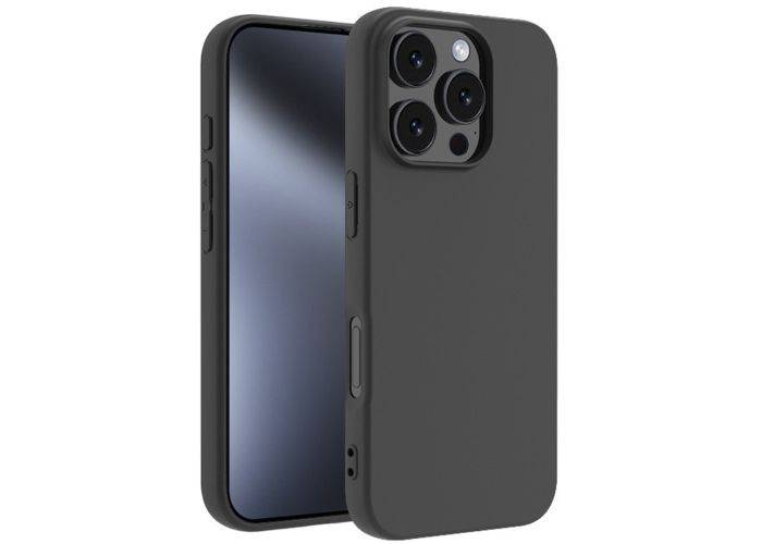 iPhone 16 Pro - Slim gummi cover - Sort