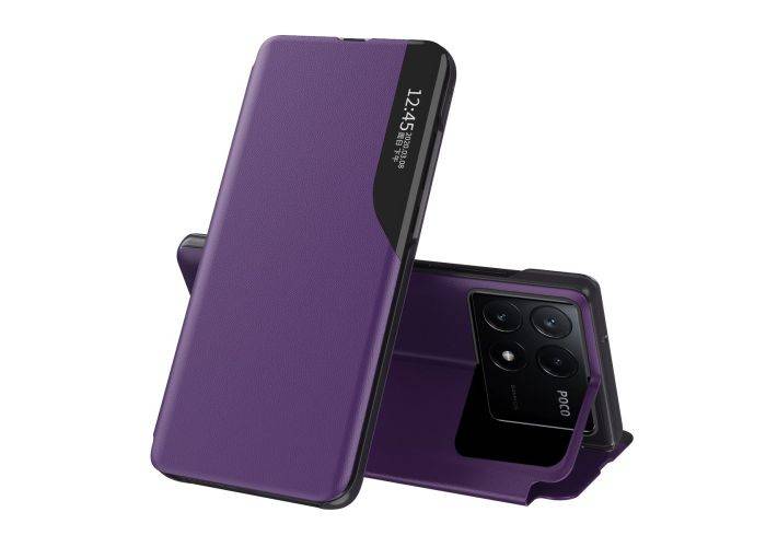 Xiaomi Poco F6 Pro 5G - View window læder cover - Lilla