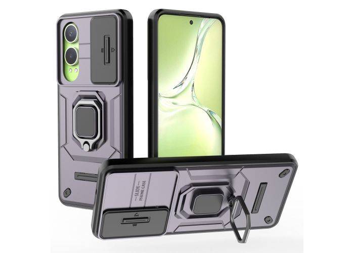 OnePlus Nord CE4 Lite 5G - SLIDE Hybrid cover m/kickstand - Lilla