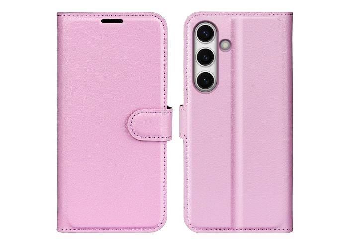 Samsung Galaxy S24 FE - Læder cover / pung - Pink