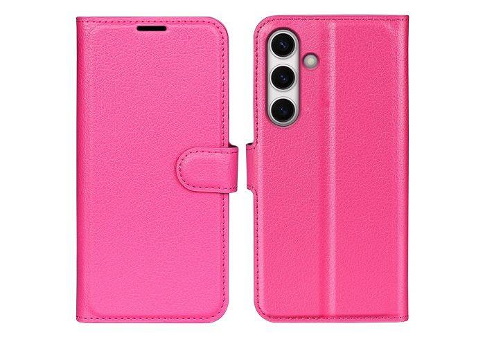 Samsung Galaxy S24 FE - Læder cover / pung - Rosa