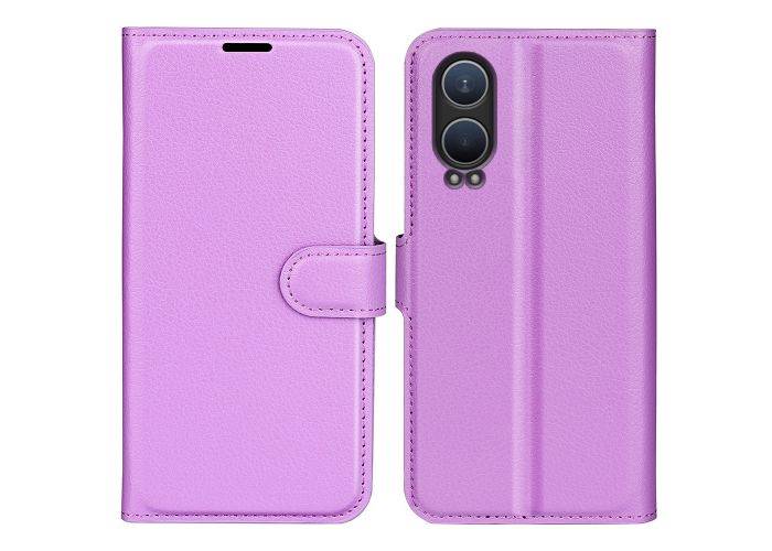 OnePlus Nord CE4 Lite - Læder cover / pung - Lilla