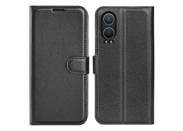 OnePlus Nord CE4 Lite - Læder cover / pung - Sort