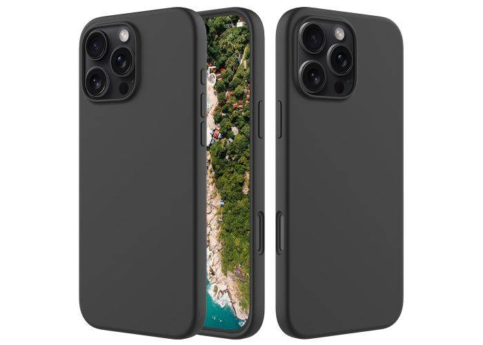 iPhone 16 Pro Max- Azmaro Tyndt Silikone cover - Sort