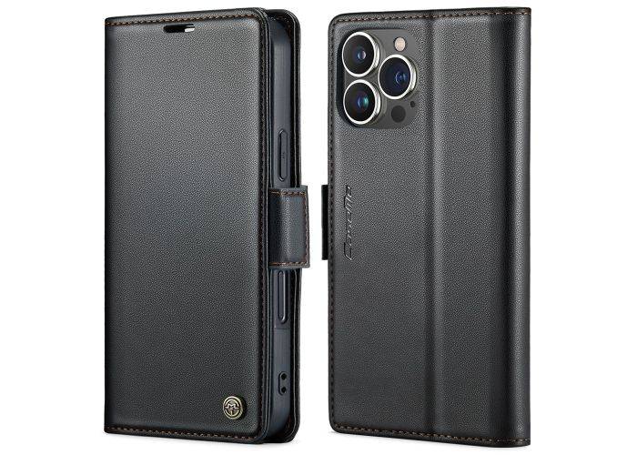 iPhone 16 Pro - CASEME RFID læder cover / pung - Sort