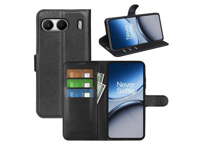 OnePlus Nord 4 - Læder cover / pung - Sort
