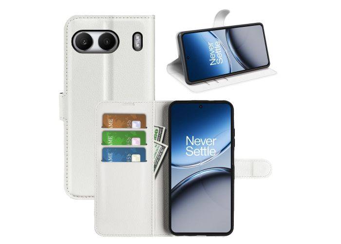 OnePlus Nord 4 - Læder cover / pung - Hvid