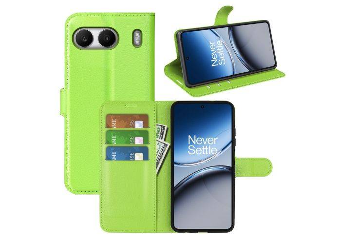 OnePlus Nord 4 - Læder cover / pung - Grøn