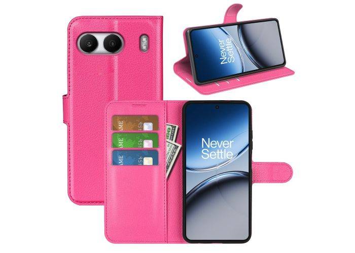 OnePlus Nord 4 - Læder cover / pung - Rosa