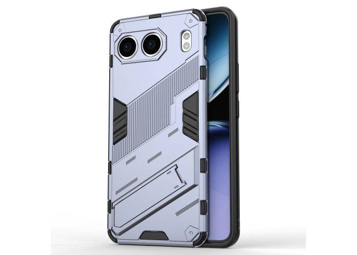 OnePlus Nord 4 - Shockproof Hybrid cover med kickstand - Grå