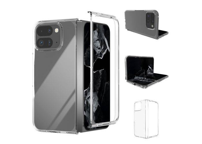 Google Pixel 9 Pro Fold 5G - ABEEL Crystal clear Hardcover - Transparent