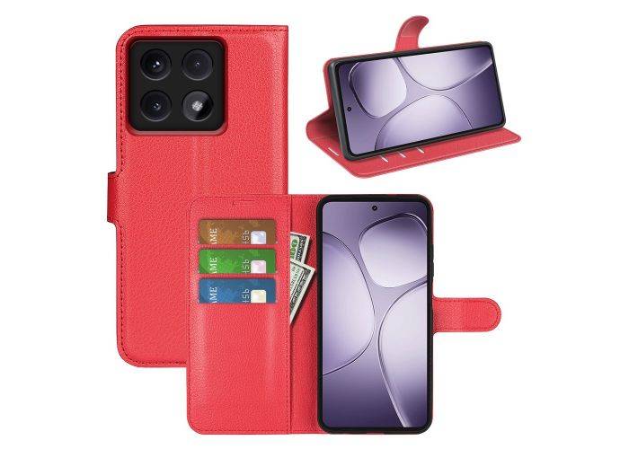 Xiaomi 14T Pro - Læder cover / pung - Rød