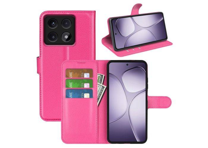Xiaomi 14T Pro - Læder cover / pung - Rosa