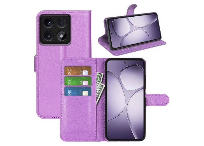 Xiaomi 14T Pro - Læder cover / pung - Lilla