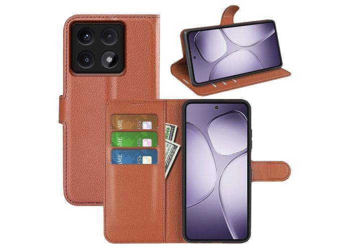 Xiaomi 14T Pro - Læder cover / pung - Brun