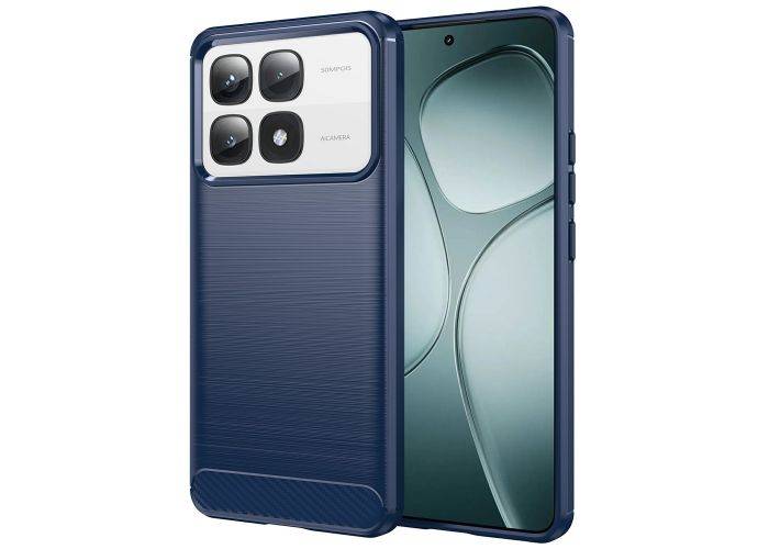 Xiaomi 14T Pro - Gummi cover - Børstet design - Blå