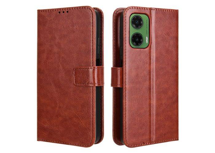 Motorola Moto G35 5G - Læder cover / pung - Brun