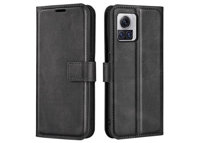 Motorola X30 Pro 5G/Edge 30 Ultra 5G - Læder cover / pung - Sort