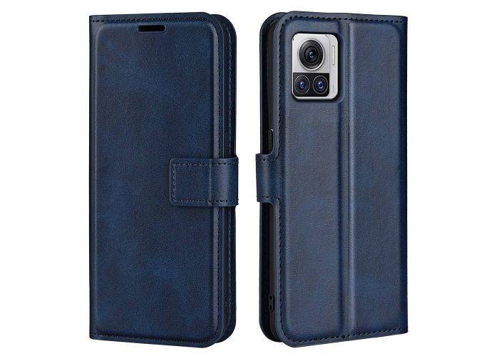 Motorola X30 Pro 5G/Edge 30 Ultra 5G - Læder cover / pung - Blå