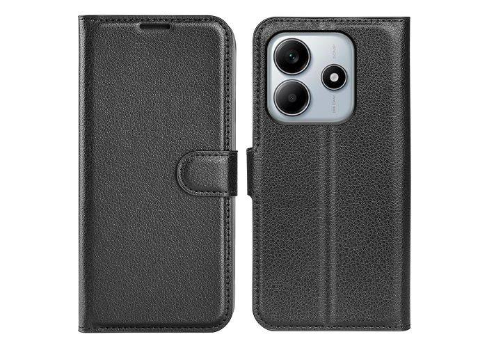 Xiaomi Redmi Note 14 5G - Læder cover / pung - Sort