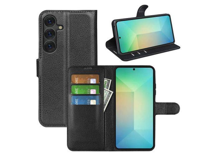 Samsung Galaxy S25 - Læder cover / pung - Sort