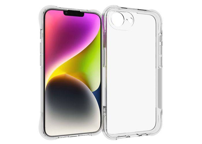 iPhone 17e / 16e - Shockproof gummi cover - Transparent