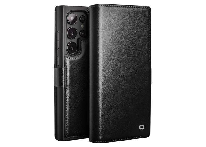 Samsung Galaxy S25 Ultra - QIALINO Classic Slim ægte læder cover - Sort