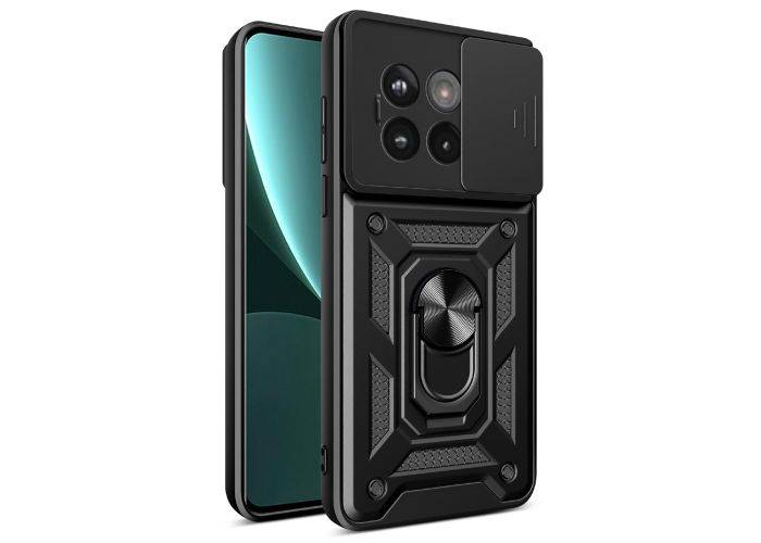 OnePlus 13R - SLIDE Hybrid cover med kickstand - Sort