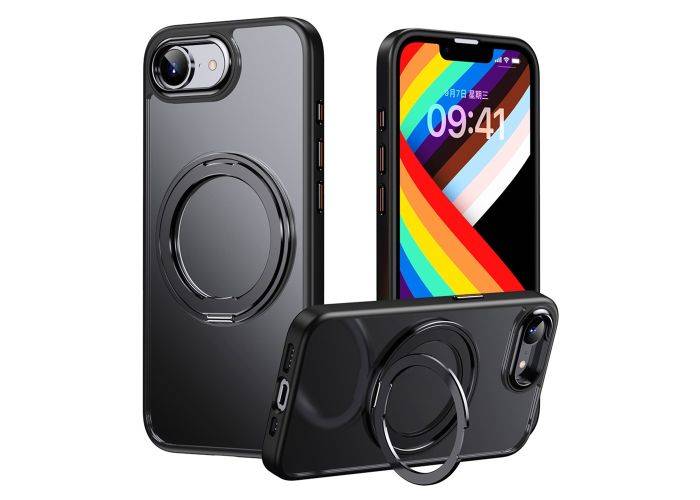 iPhone 17e / 16e - Slim cover m/2-lags beskyttelse - Magsafe kompatibel - Sort