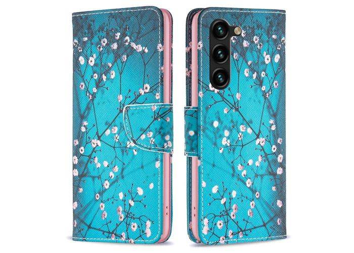 Samsung Galaxy S23 Plus - Læder cover / pung - Printet design - Træ