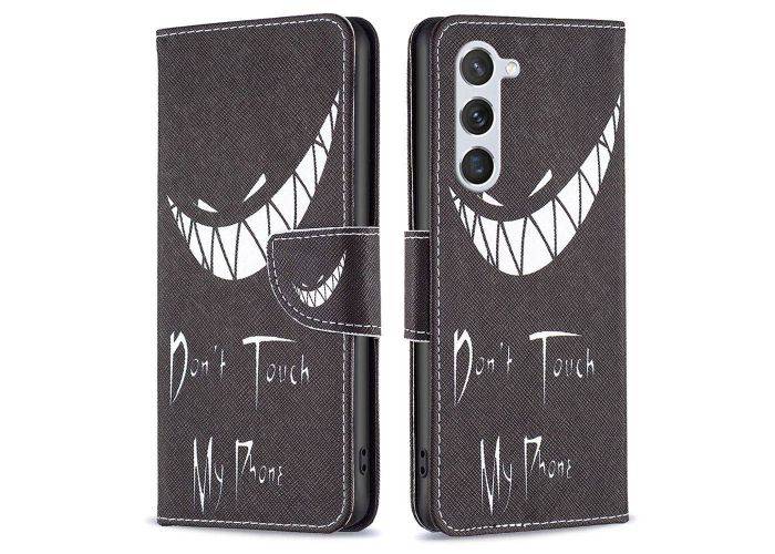 Samsung Galaxy S23 5G - Læder cover / pung - Printet design - Don´t Touch My Phone