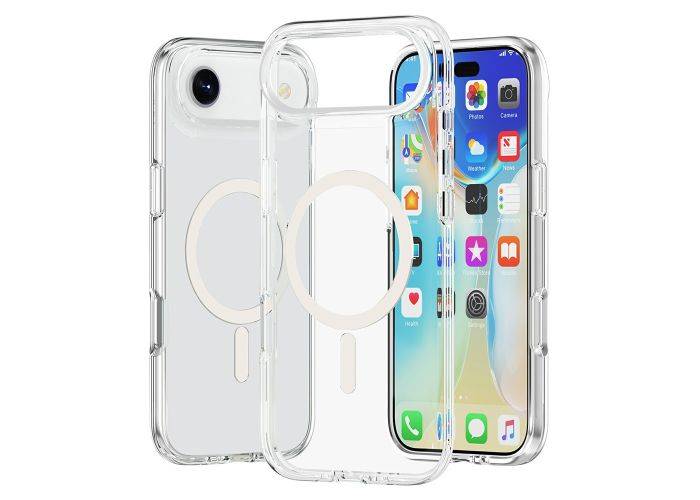 iPhone 17 Air - Slim shockproof gummi cover - Magsafe kompatibel - Transparent