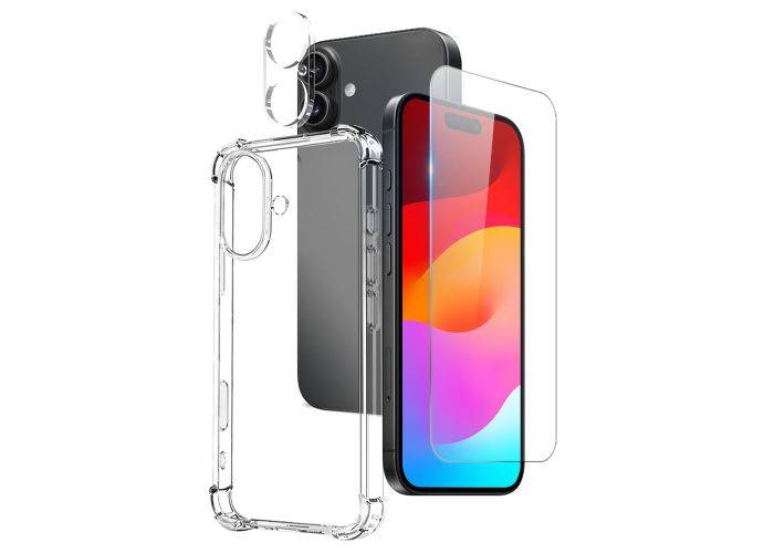 iPhone 17 - NORTHJO gummi cover - Inkl beskyttelsesglas til skærm og kamera