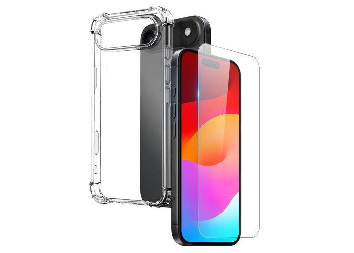 iPhone 17 Air - NORTHJO gummi cover - Inkl beskyttelsesglas til skærm og kamera