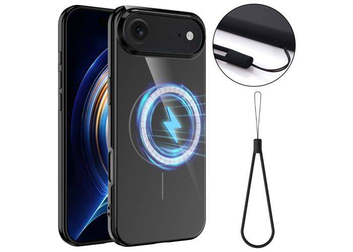 iPhone 17 Air - Magnetisk gummi cover - Magsafe kompatibel - Sort