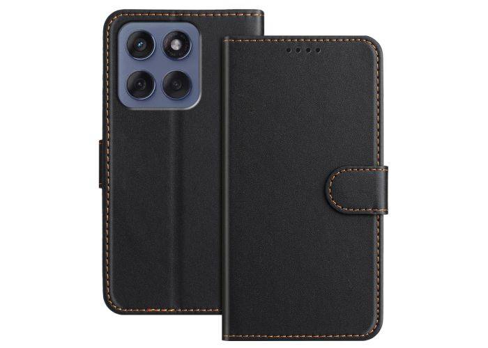 Motorola G86 5G - Læder cover med kortholdere - Sort