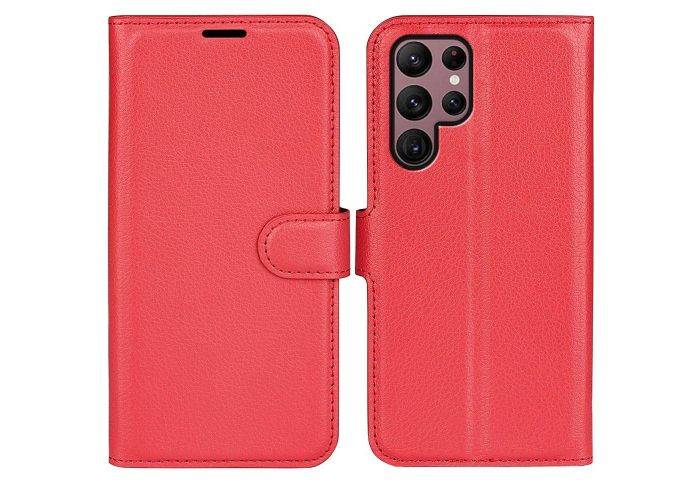 Samsung Galaxy S23 Ultra 5G - Læder cover / pung - Rød