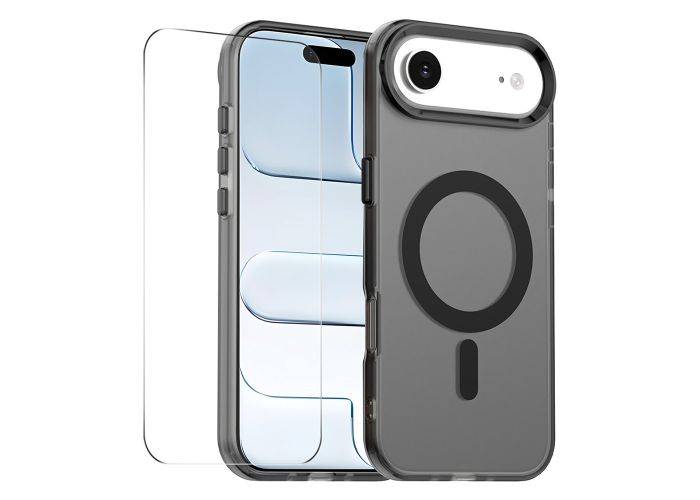 iPhone 17 Air - Magnetisk magsafe kompatibel cover - Inkl. Hærdet beskyttelsesglas - Sort
