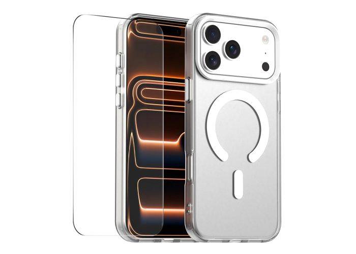 iPhone 17 Pro Max - Magnetisk magsafe kompatibel cover - Inkl. Hærdet beskyttelsesglas - Hvid