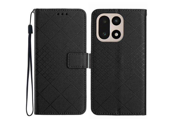 OnePlus 15 - Læder cover / pung - Printet design - Sort