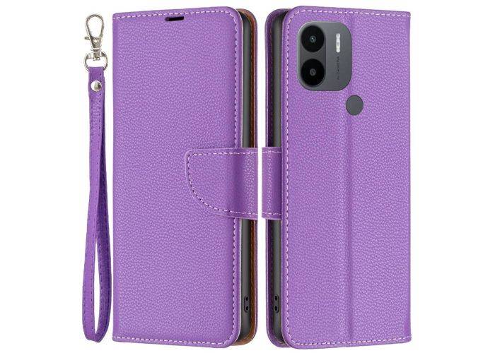 Xiaomi Redmi A1 4G / A1+ 4G - Læder cover / pung - aftagelig strop - Lilla