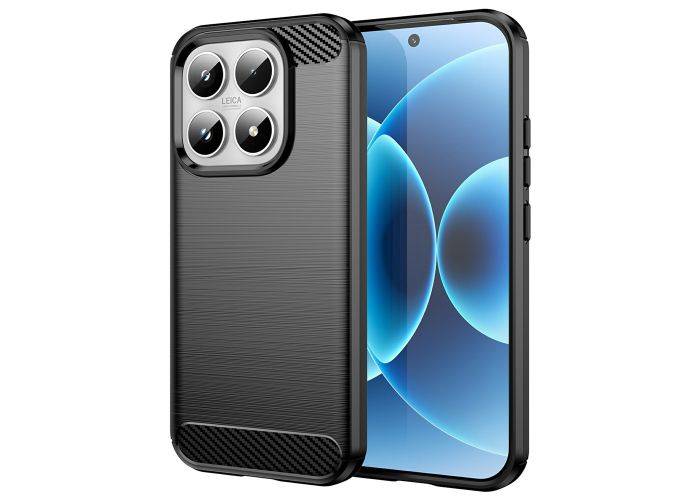 Xiaomi 17 - Gummi cover - Børstet design - Sort