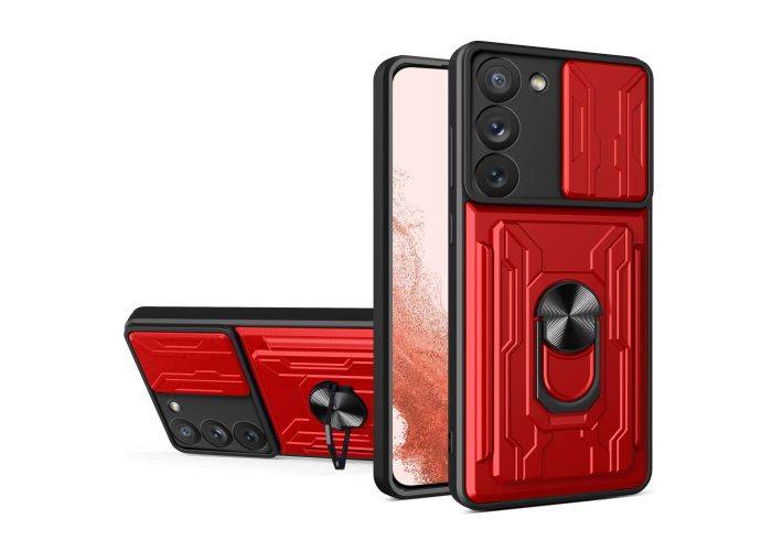 Samsung Galaxy S23 Plus 5G - Håndværker shockproof cover m/ Kickstand - Rød